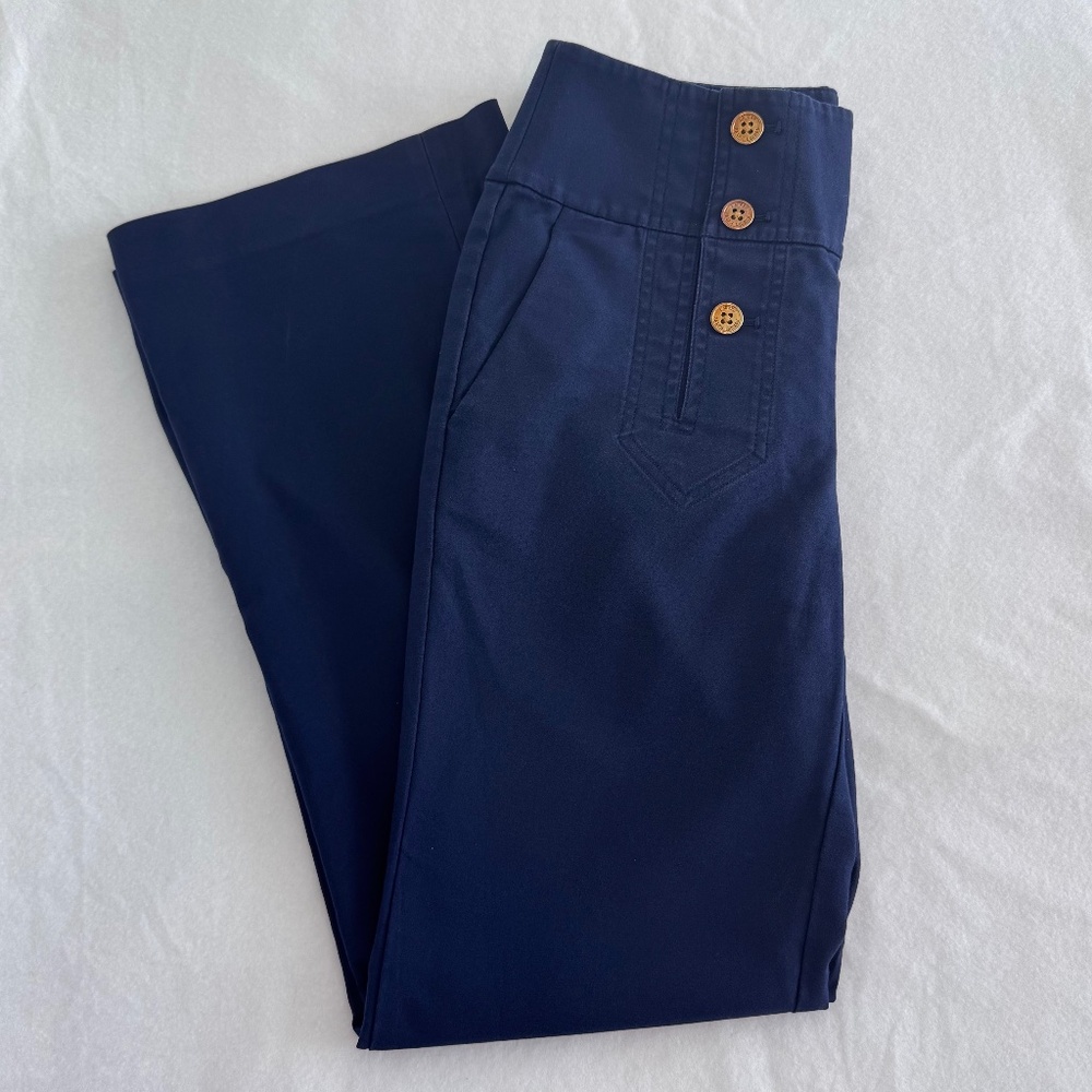 Ralph Lauren Women's 2P Navy Sailor Pant - Picture 2 of 12